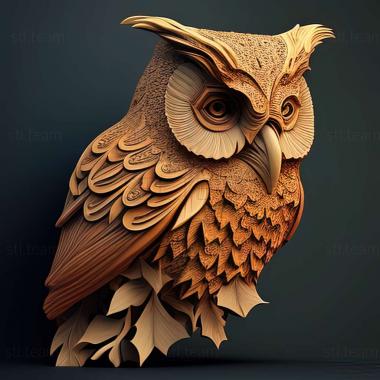 3D model Otus fuliginosus (STL)